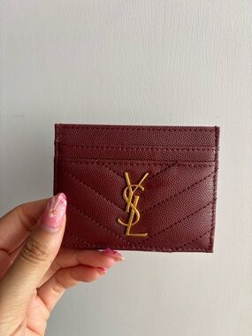 Luxury burgundy wallet cardholder